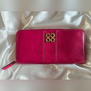 Coach Magenta Leather Wallet